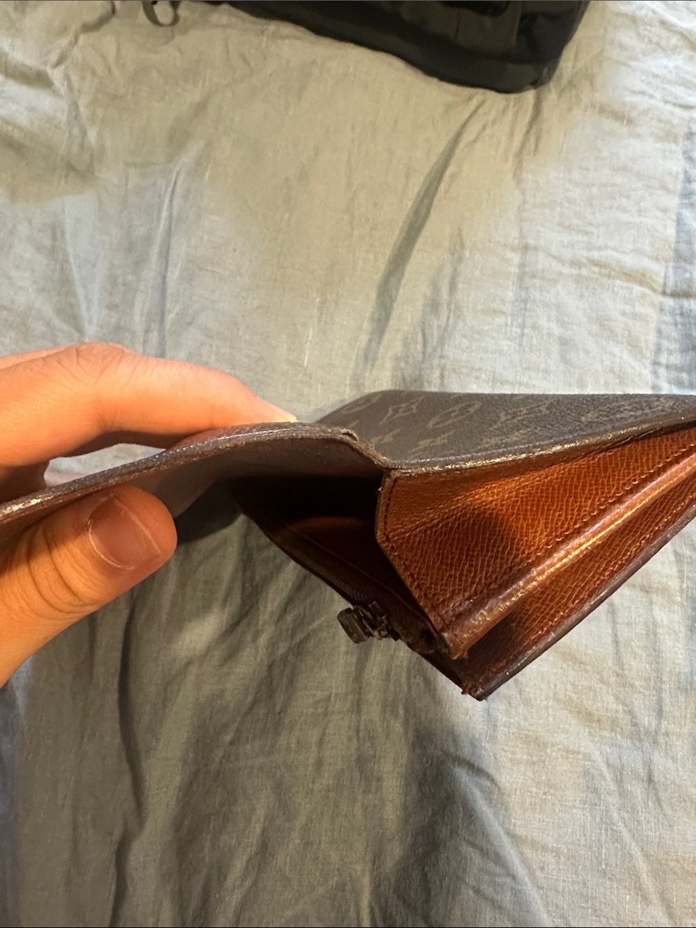 Vintage Louis Vuitton Monogram Canvas Brown & Gold Continental Wallet - Picture 13 of 14